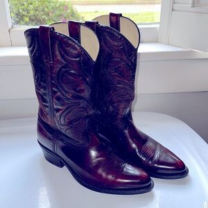 Vintage Dingo dark burgundy‎ cowboy boots